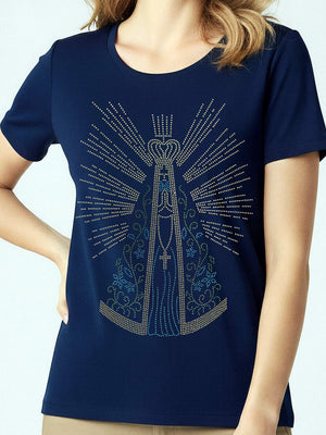 T-shirt Nossa Senhora Strass - Divina Garota