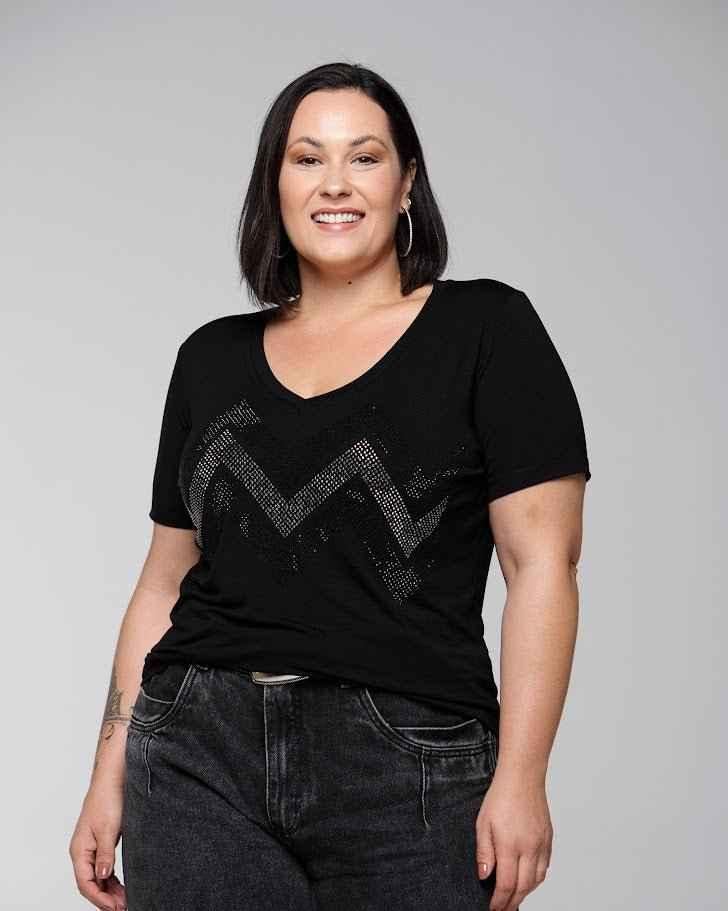 T-shirt Sintonia Strass