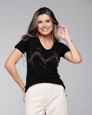 T-shirt Sintonia Strass - Divina Garota