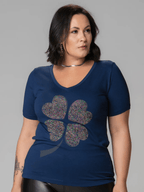 T-Shirt Trevo strass - Divina Garota