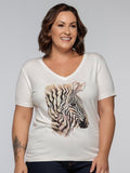 T-Shirt Zebra Glam - Divina Garota