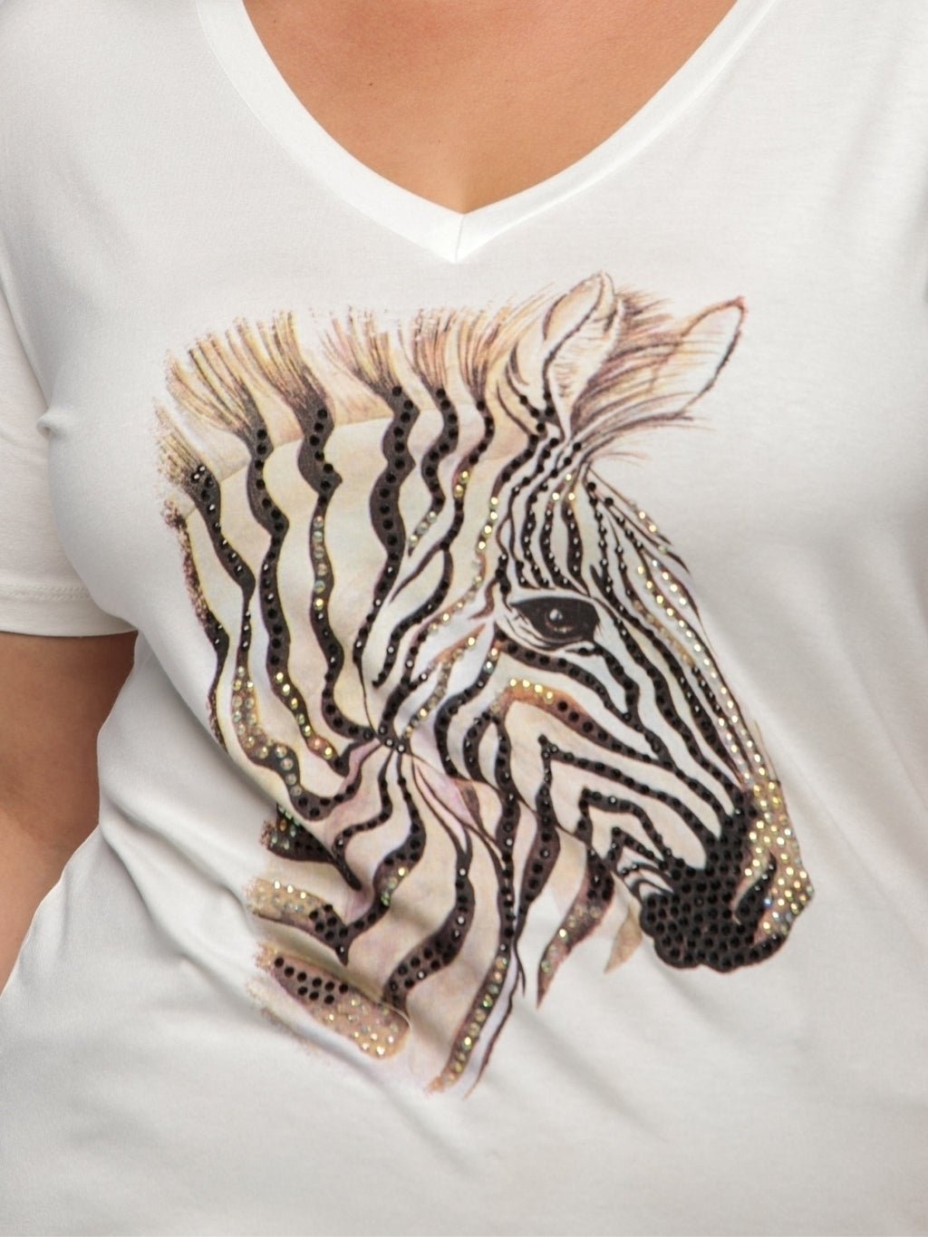 T-Shirt Zebra Glam - Divina Garota