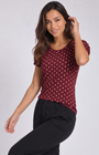 Blusa Bufante Poá Bordô